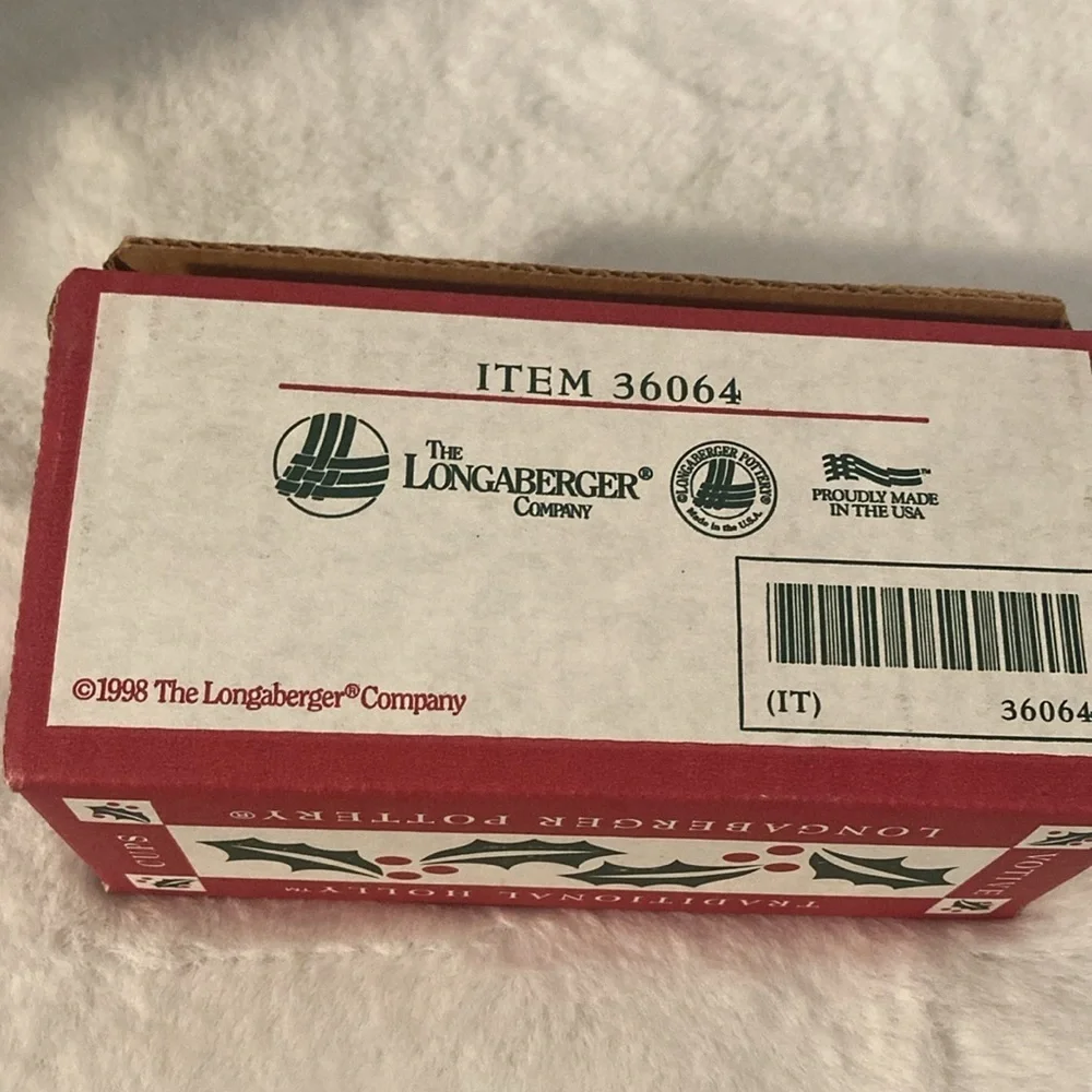 Vintage 1998 Longaberger Traditional Holly Votive Cups
